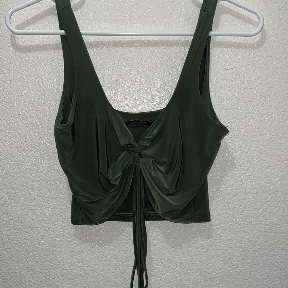 Front tie crop top